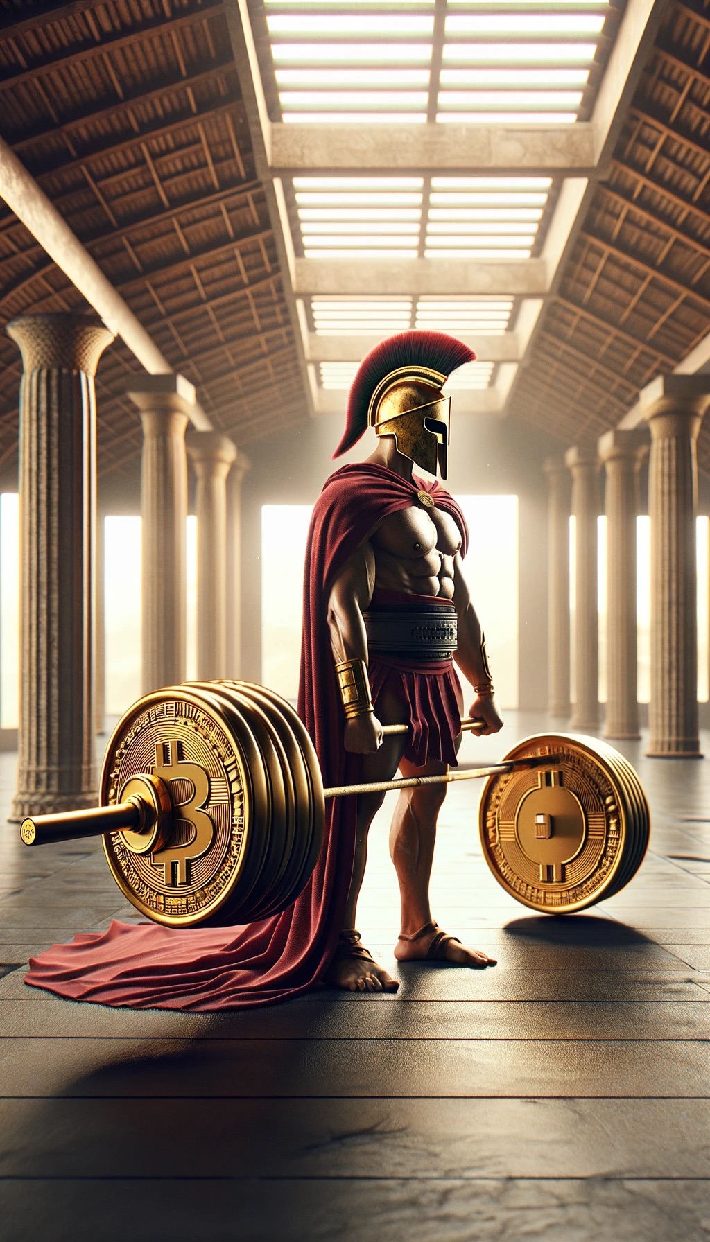 Bitcoin Spartan deadlift Eric Kim ai Dall e 3