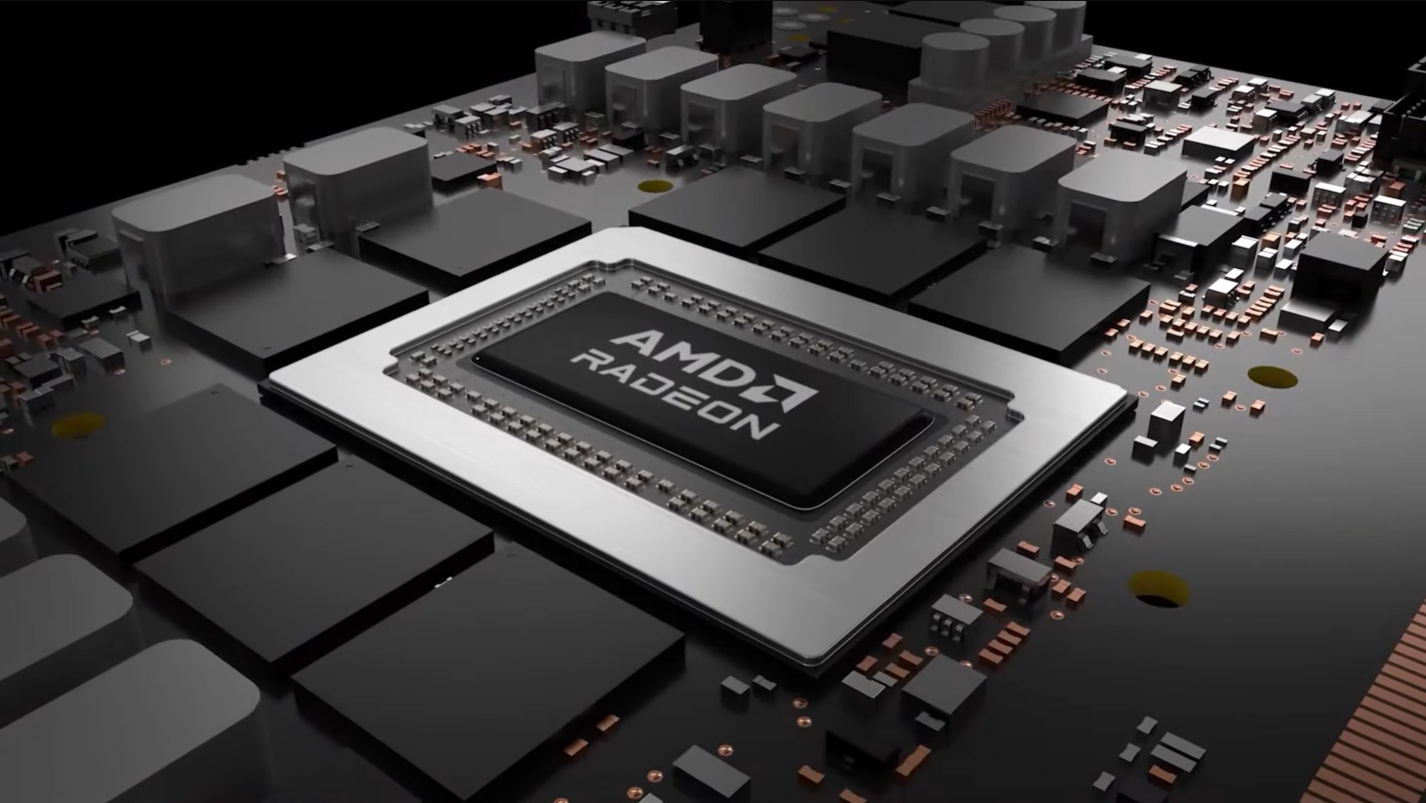 AMD RDNA 4 GPU render with VRM.