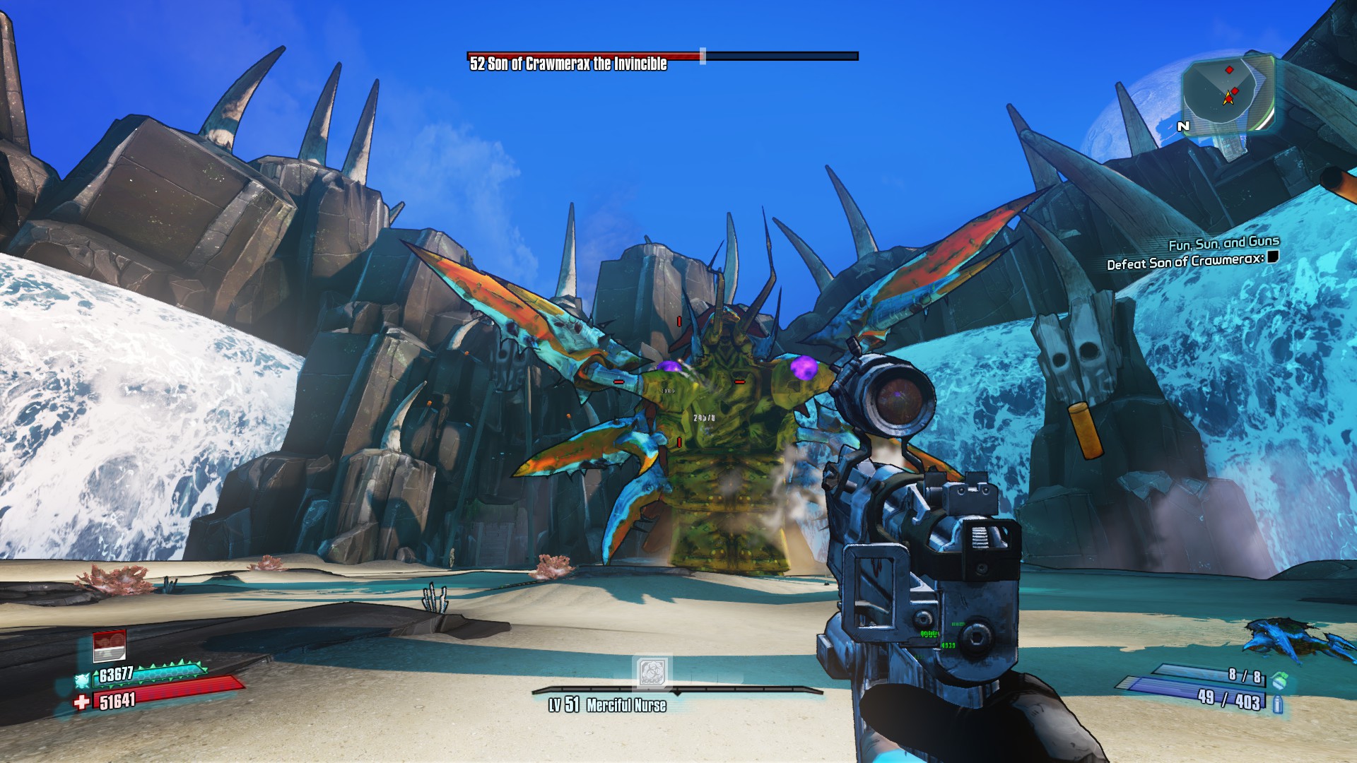 A screenshot of the PC version of Borderlands 2
