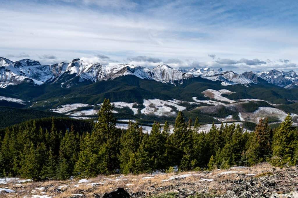 Views part way up to the junction with the Cox Hill trail