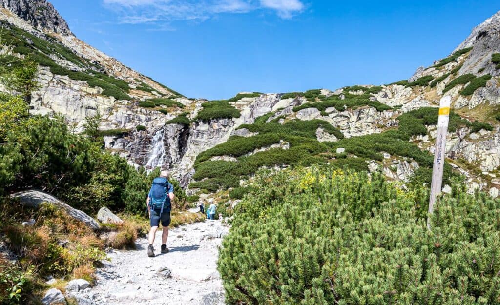 Skok Waterfall comes into view