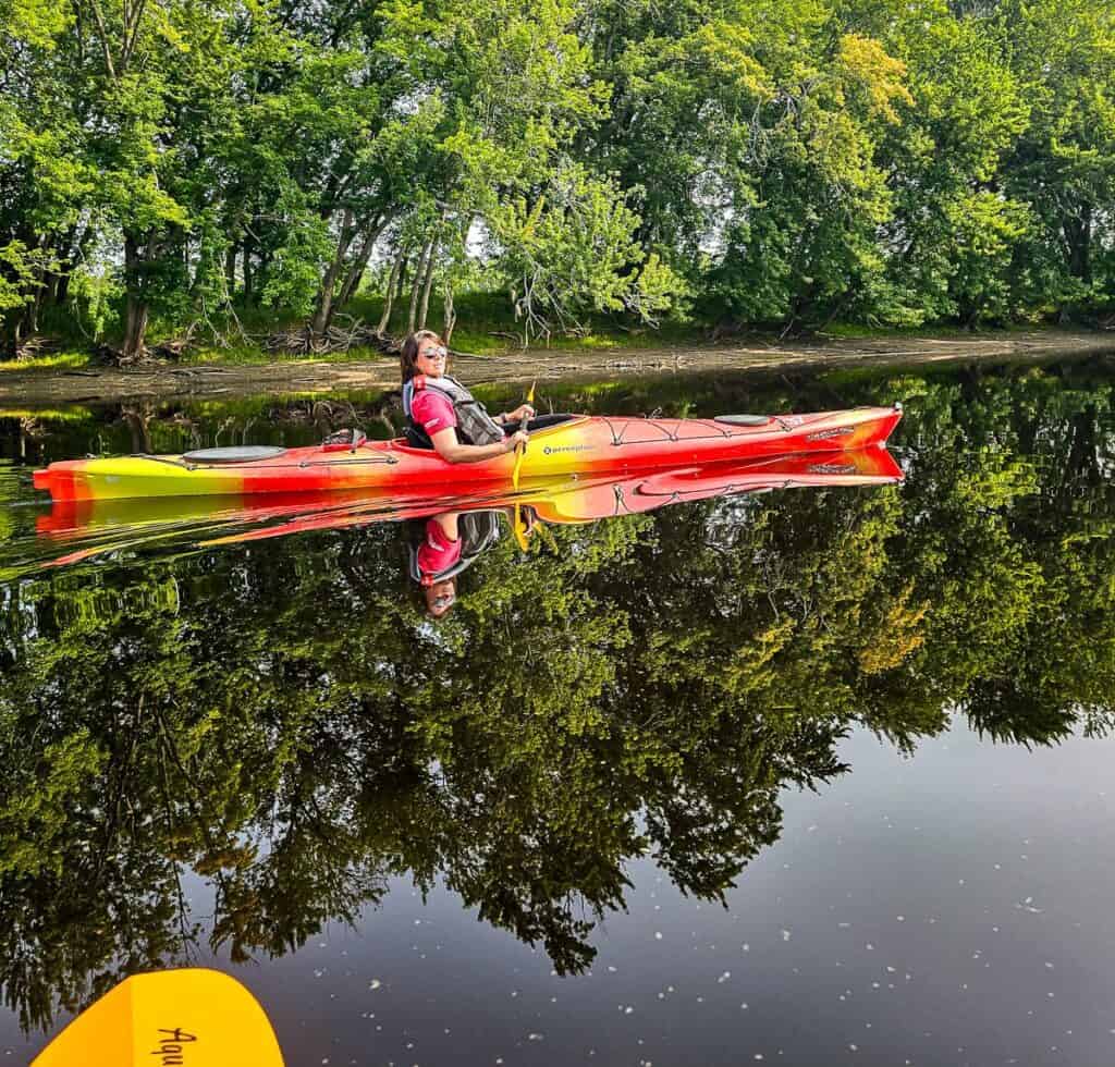 Kayaking the Wolastoq near Fredericton
