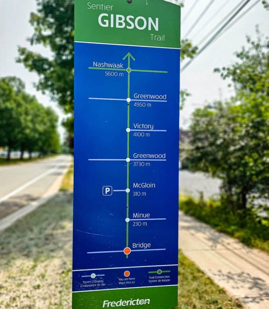 Great signage along Fredericton's city trails