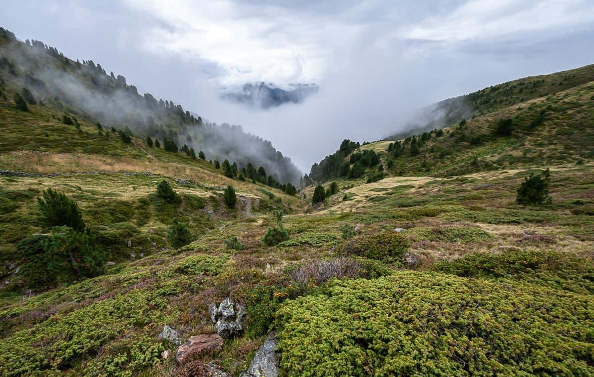 Mountain scenery on our first day of hiking the Alta Via 2