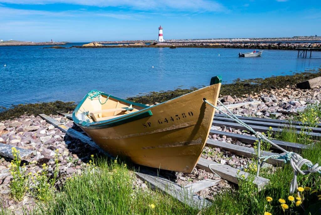 Some of the dorys are the ones used in Shelburne, Nova Scotia