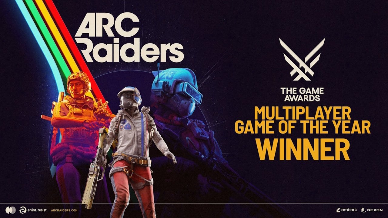 ARC Raiders Best Multiplayer Game of 2025 at The Game Awards - Gamers Heroes