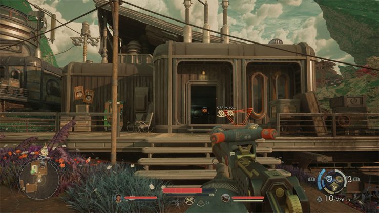 Showing players the house with the basement