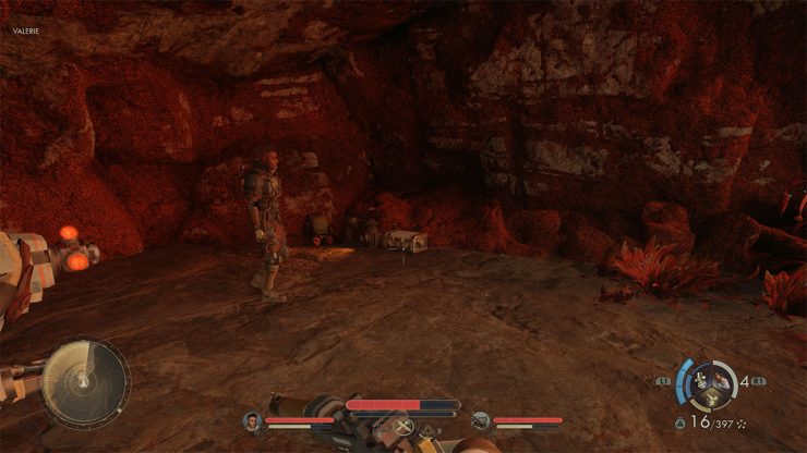 The High Security Lockbox is on the floor in the wilderness camp