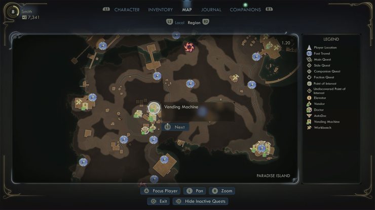 A map showing where the fairfield hidden basement is