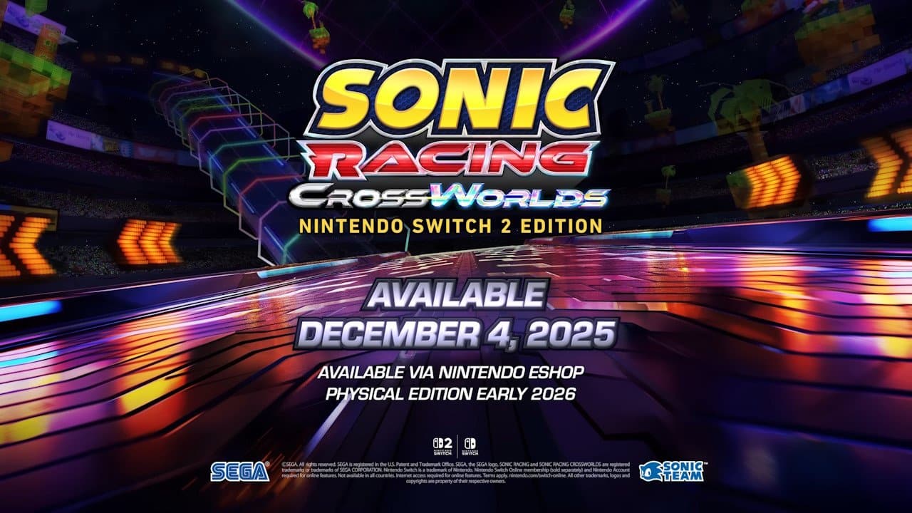 Sonic Racing CrossWorlds Nintendo Switch 2 Version Launching Digitally December 4 - Gamers Heroes