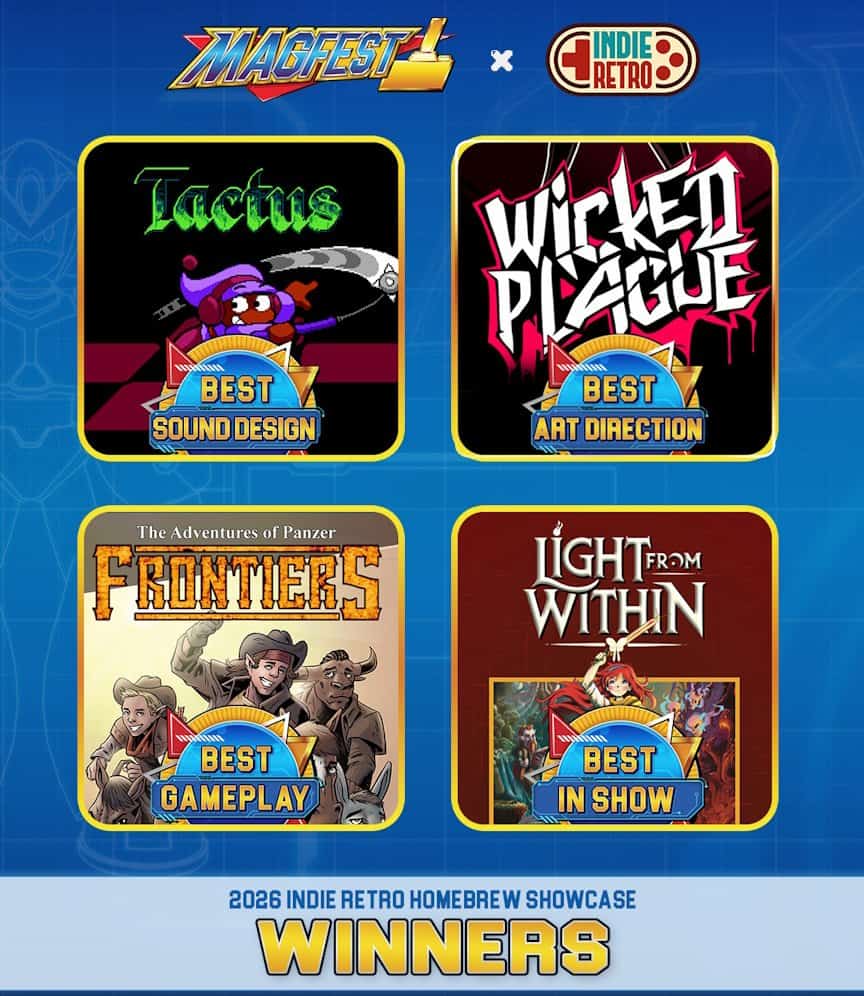 MAGFest 2026 Indie Retro Homebrew Showcase Winners Released - Gamers Heroes