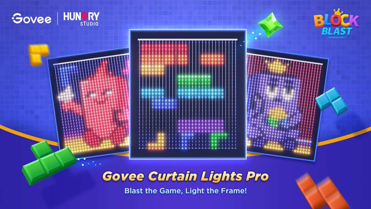 Block Blast! Designs Now Available in Govee Curtain Lights Pro - Gamers Heroes