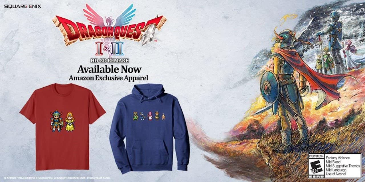 Exclusive Amazon Dragon Quest I & II HD-2D Remake Apparel Now Available - Gamers Heroes