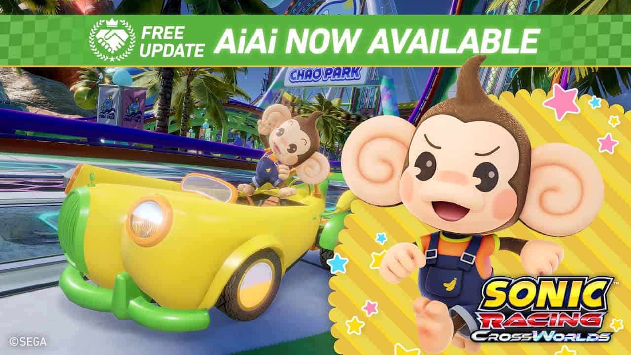 Sonic Racing CrossWorlds Free Super Monkey Ball Content Drop Now Available - Gamers Heroes
