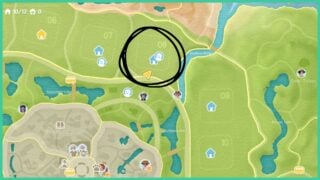The location of the daily Flawless Fluorite in Heartopia on 11th February. It is in front of Housing Plot 8.