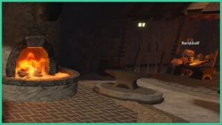 The forging area in the Forgotten Kingdom, with a roaring fire and an anvil in The Forge. The forging area in the Forgotten Kingdom, with a roaring fire and an anvil in The Forge.