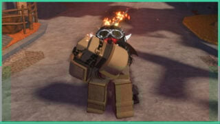 A player holding a sword engulfed in flames in The Forge. A player holding a sword engulfed in flames in The Forge.