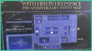 Image shows an event map from the Love and Deepspace event.