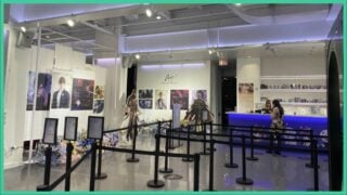 Image shows an area you can purchase merch inside an event.