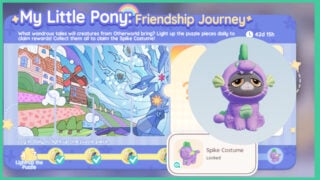 The My Little Pony Friendship Journey login event, which rewards you with a pet costume inspired by Spike.