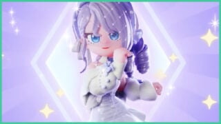 The Rarity inspired outfit in the Heartopia My Little Pony event.