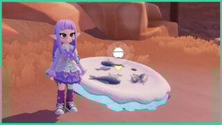 The Trough for Penguin food in Heartopia. It is a snow-covered block of ice with fish.