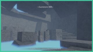 Image shows the inside of a cave-like area with an obby to complete made of rocks.