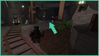 The right pathway in the Stonewake's Cross cave in The Forge with the Nord NPC to the left.