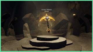 image shows the recommended pickaxe