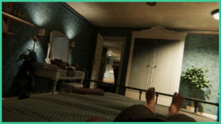 The main character's POV as they lie in bed during sleep paralysis, keeping an eye on the doorway to their bedroom in Silent Still 2.