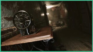 A delapidated apartment in Dead Faces, with chipped paint, exposed beams, and strange flesh attached to the ceiling. 