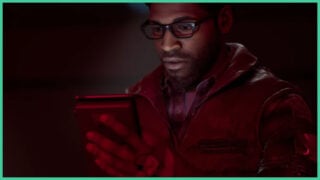 Simon from Silent Hill: Townfall as he looks at the CRTV. Simon from Silent Hill: Townfall as he looks at the CRTV.