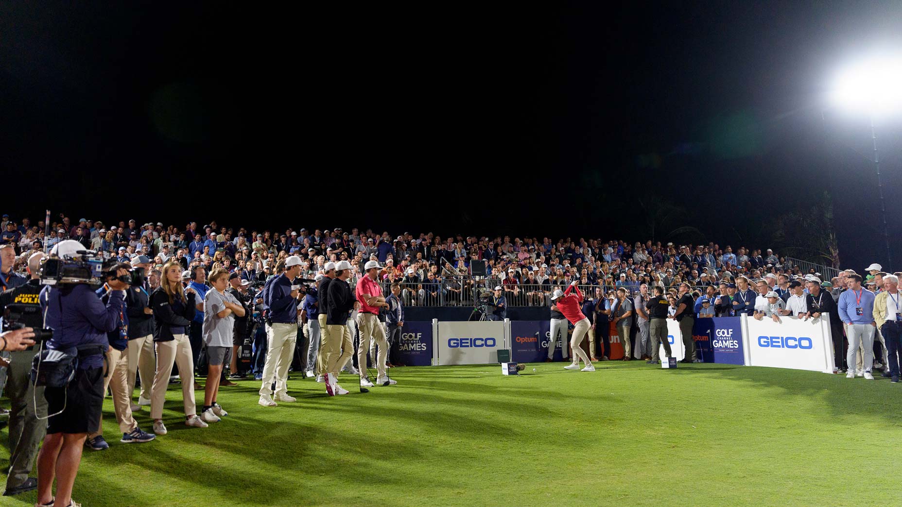 Sam Burns at the Golf Channel Games.