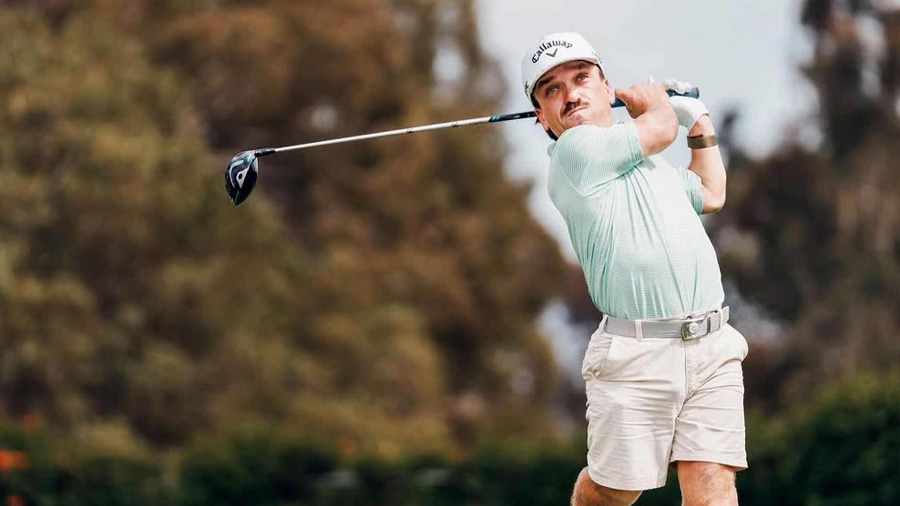 Chaz Bowker hits a drive
