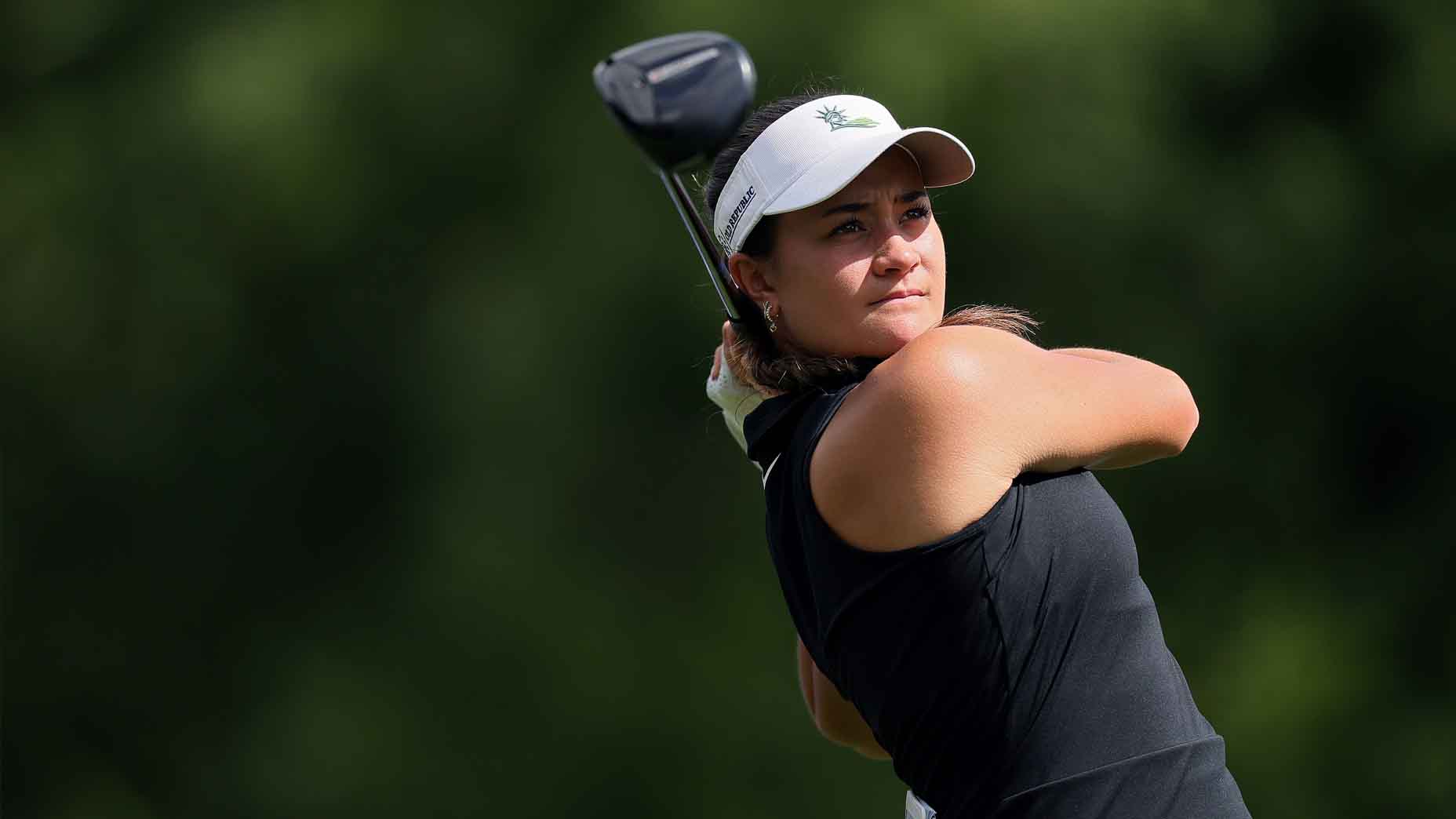 Kiara Romero hits a shot at the Chevron Championship