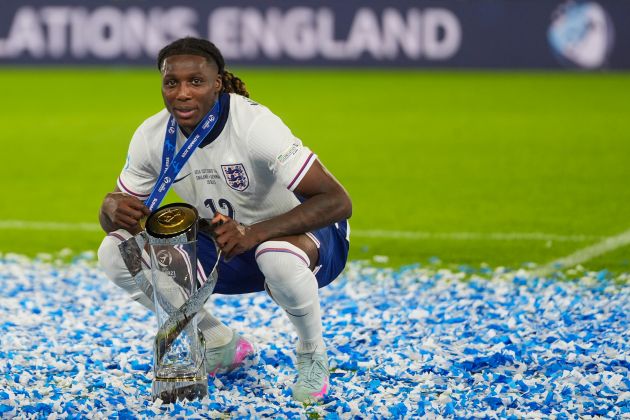 Brooke Norton-Cuffy celebrates winning the U21 European Championship