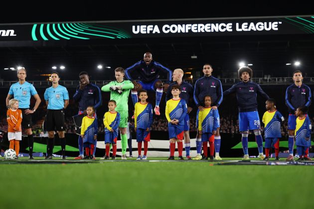 Jean Philippe-Mateta ahead of a Conference League match