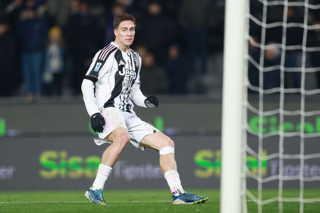 Kenan Yildiz scoring against Pisa