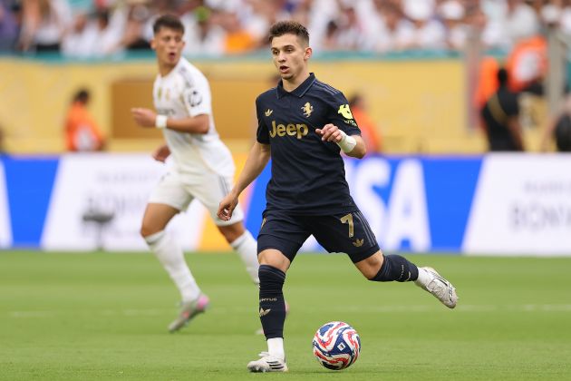 Francisco Conceicao in action for Juventus