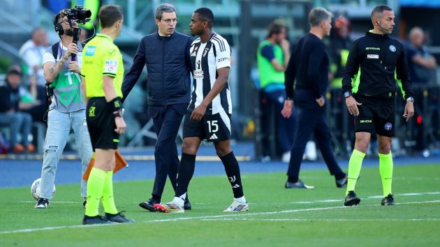 Pierre Kalulu after being shown red card v Lazio