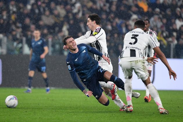 Andrea Cambiaso in action against Lazio