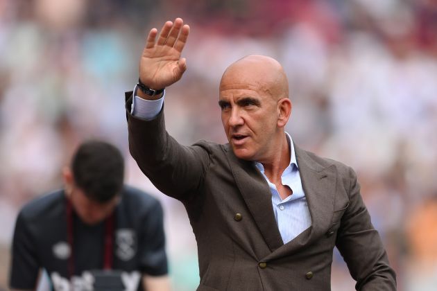 Paolo Di Canio waving to West Ham supporters
