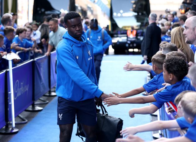Marc Guehi arriving at Stamford Bridge
