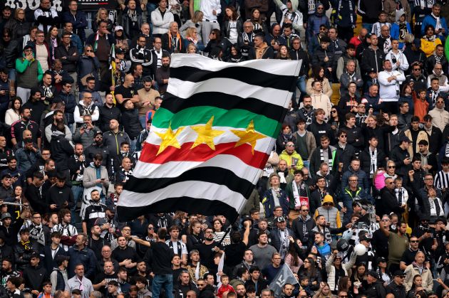 Juventus fans cheering on
