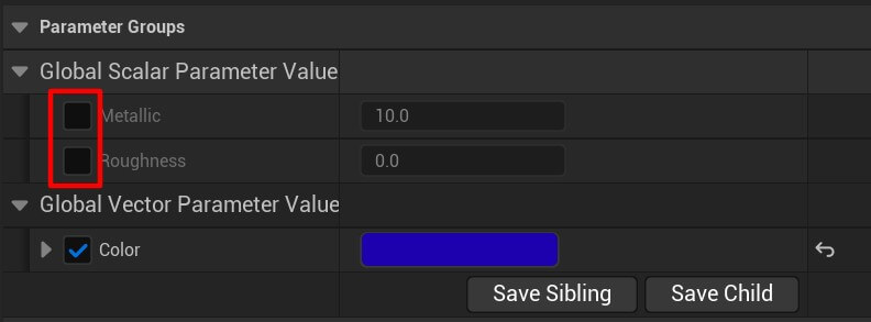 Materials Unreal - 31 - Changing the metallic and roughness materials