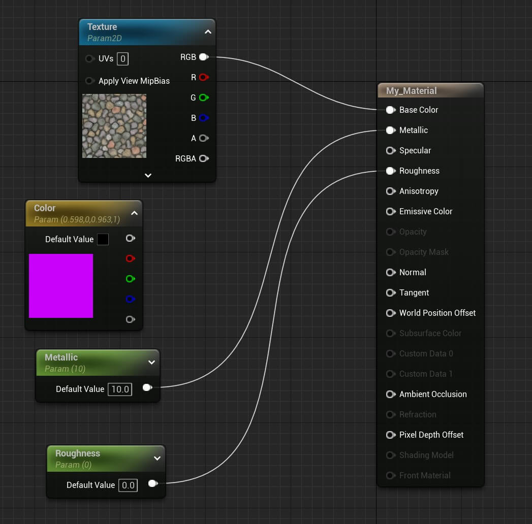 Materials Unreal - 37 - Changing the texture material appearance