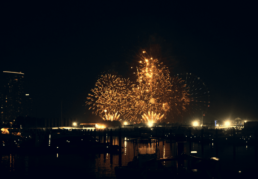 oosterdok waterfront amsterdam fireworks
