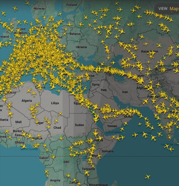 The company’s data highlights that routes connected to key Middle Eastern hubs — particularly Dubai and Abu Dhabi — are showing early-stage behavioural shifts: