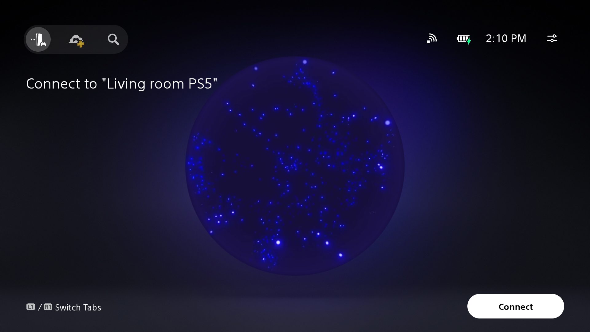 PS Portal UI screenshot showing the Remote Play home screen
