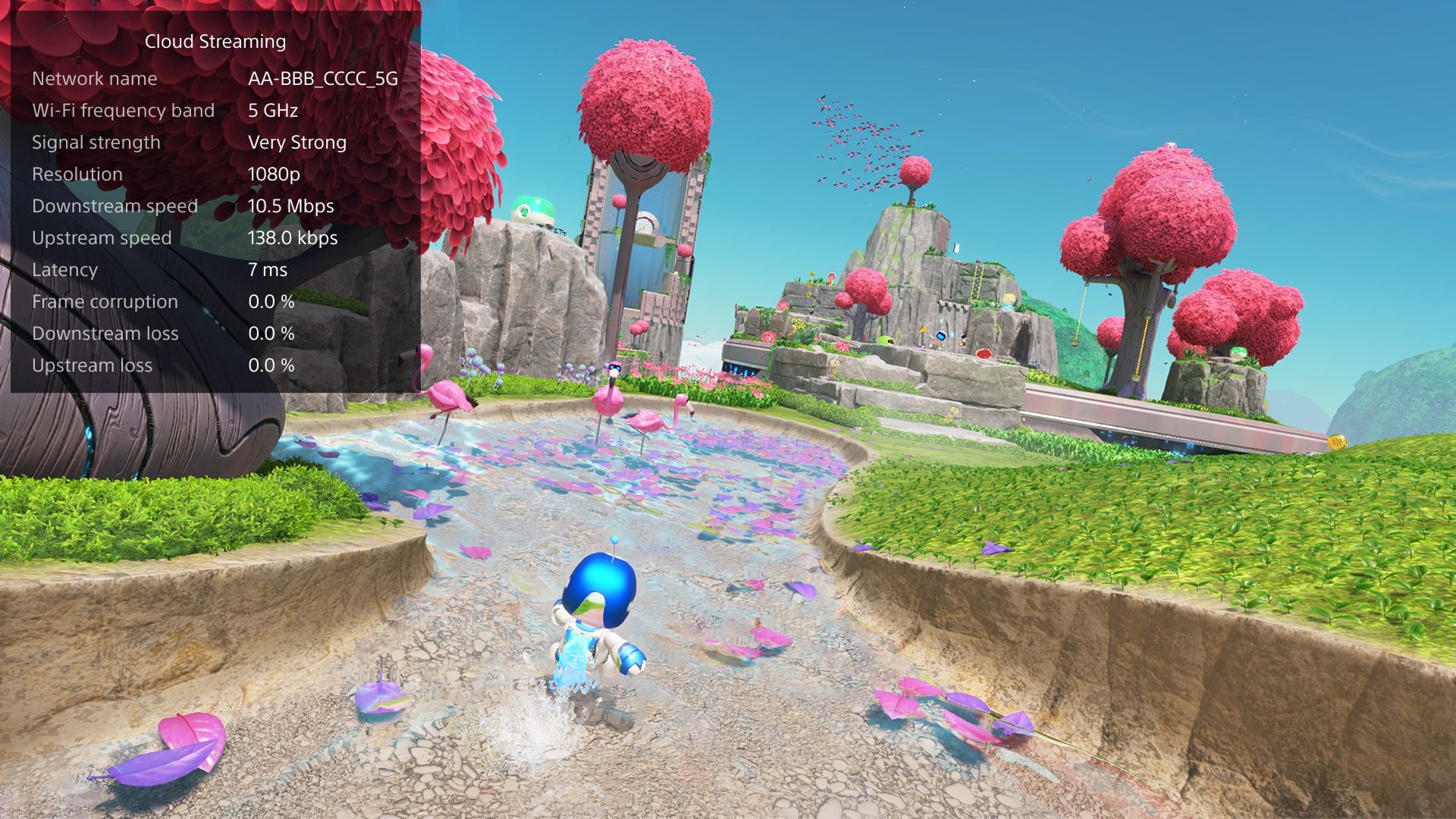 PS Portal UI screenshot showing the Network Status Screen